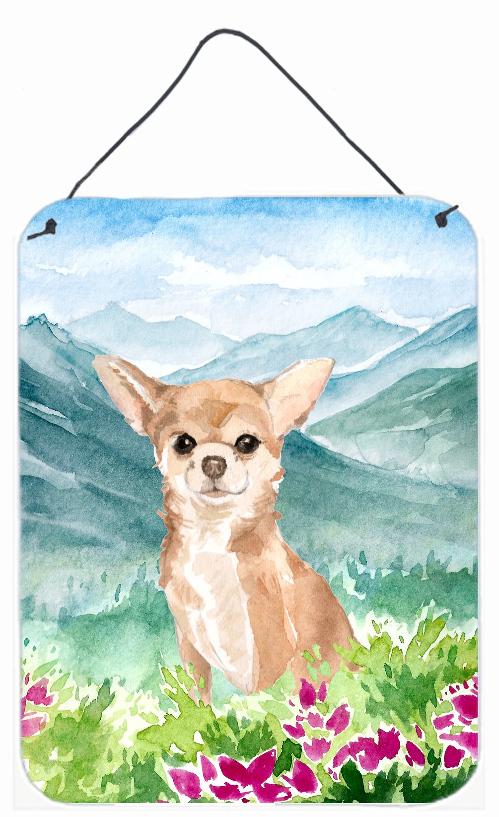 Mountian Flowers Chihuahua Wall or Door Hanging Prints CK1983DS1216 by Caroline's Treasures