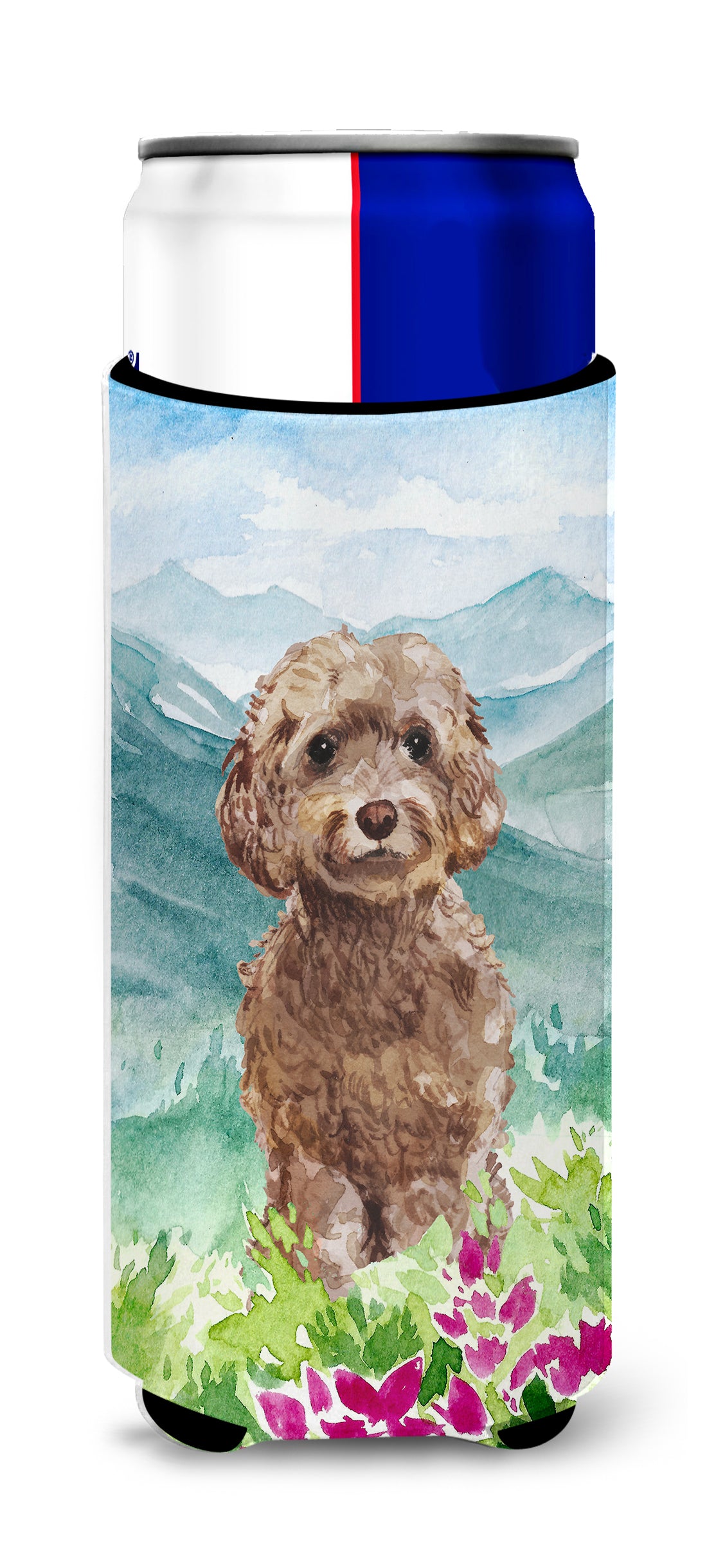 Mountian Flowers Labradoodle  Ultra Hugger for slim cans CK1988MUK