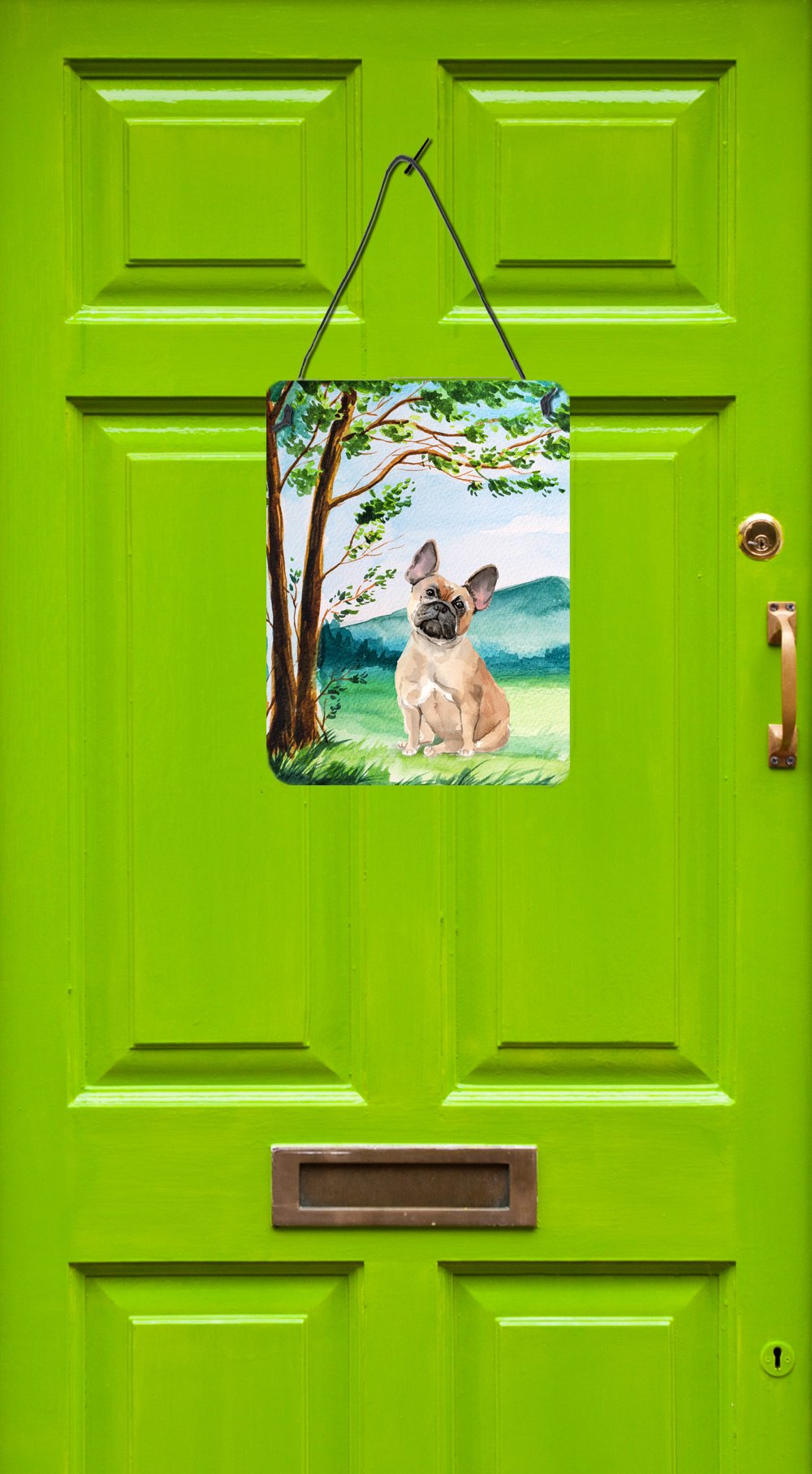 Under the Tree Fawn French Bulldog Wall or Door Hanging Prints CK2013DS1216 by Caroline's Treasures