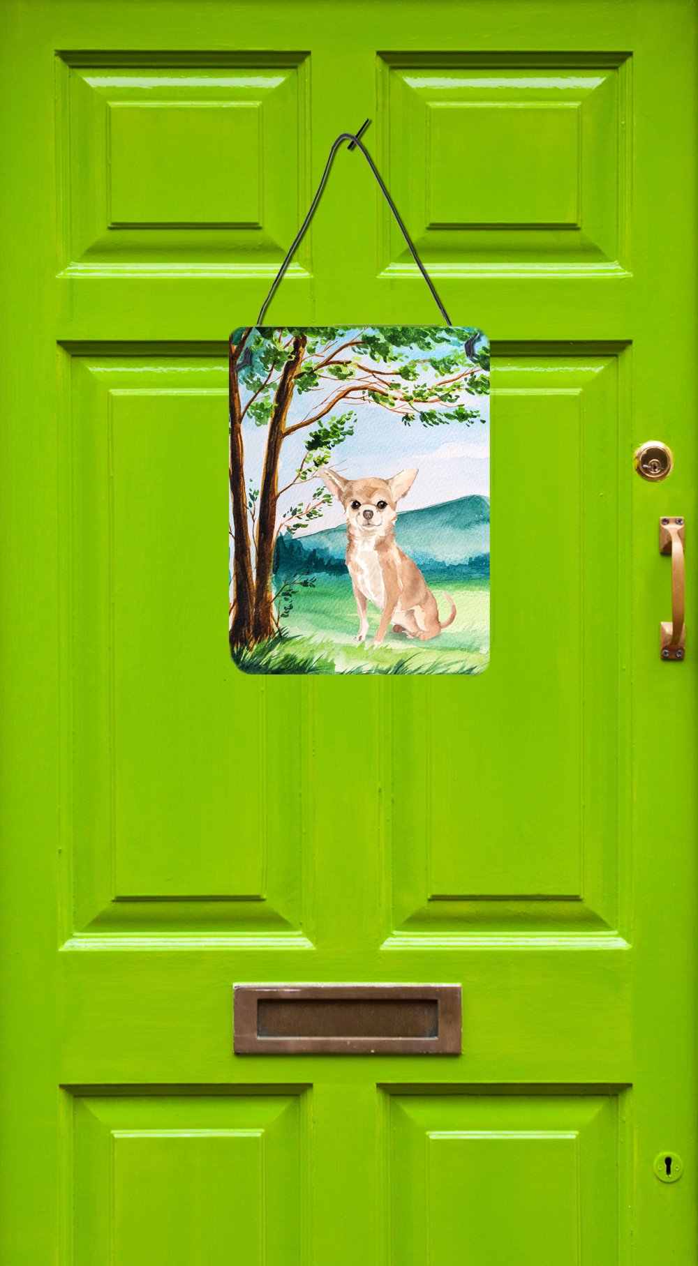 Under the Tree Chihuahua Wall or Door Hanging Prints CK2018DS1216 by Caroline's Treasures
