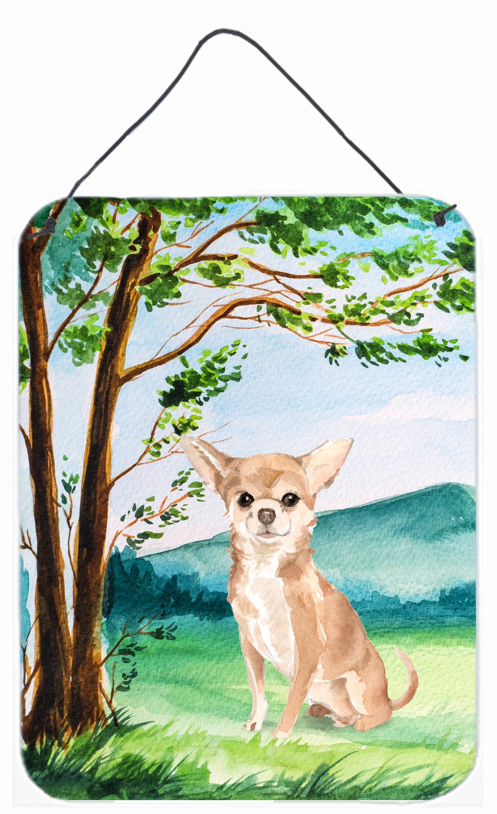 Under the Tree Chihuahua Wall or Door Hanging Prints CK2018DS1216 by Caroline's Treasures