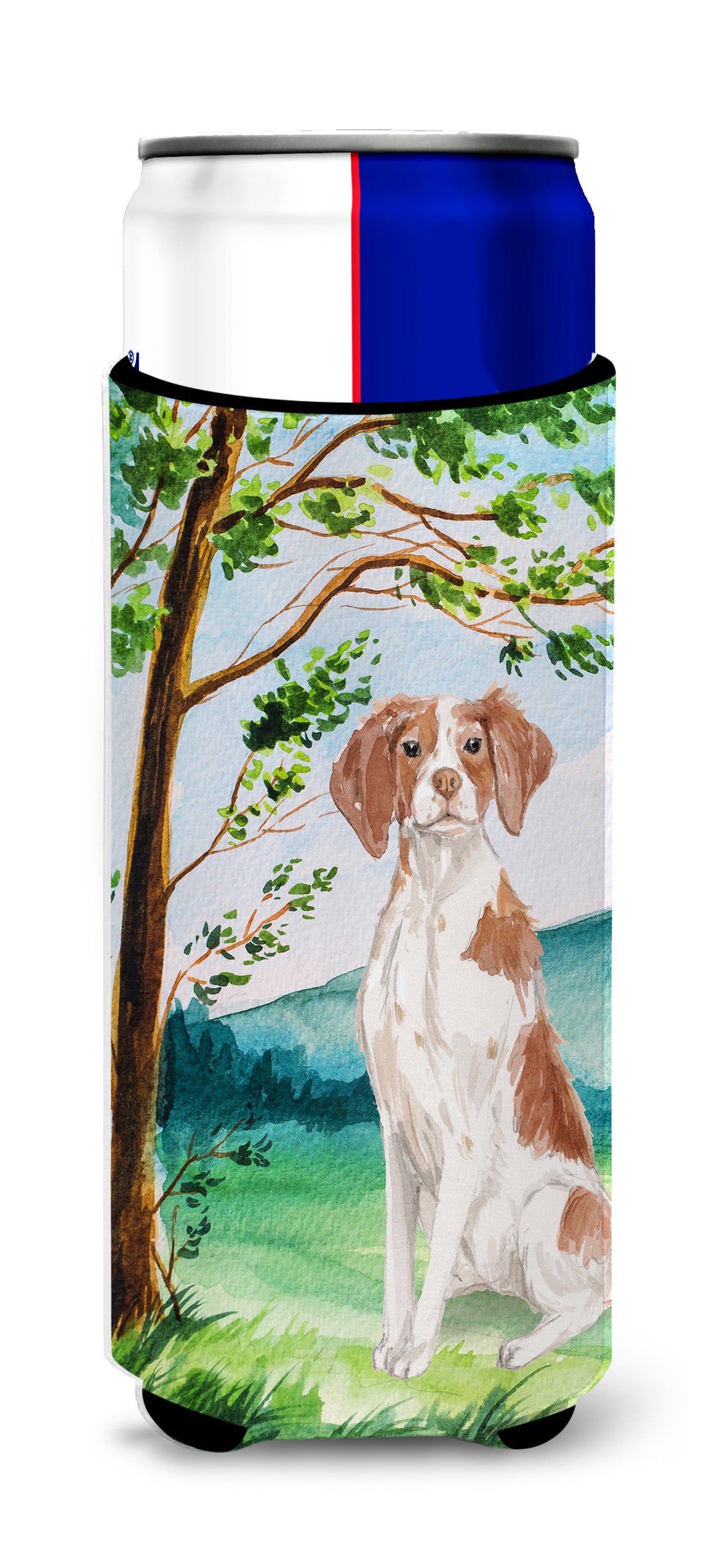 Under the Tree Brittany Spaniel  Ultra Hugger for slim cans CK2024MUK