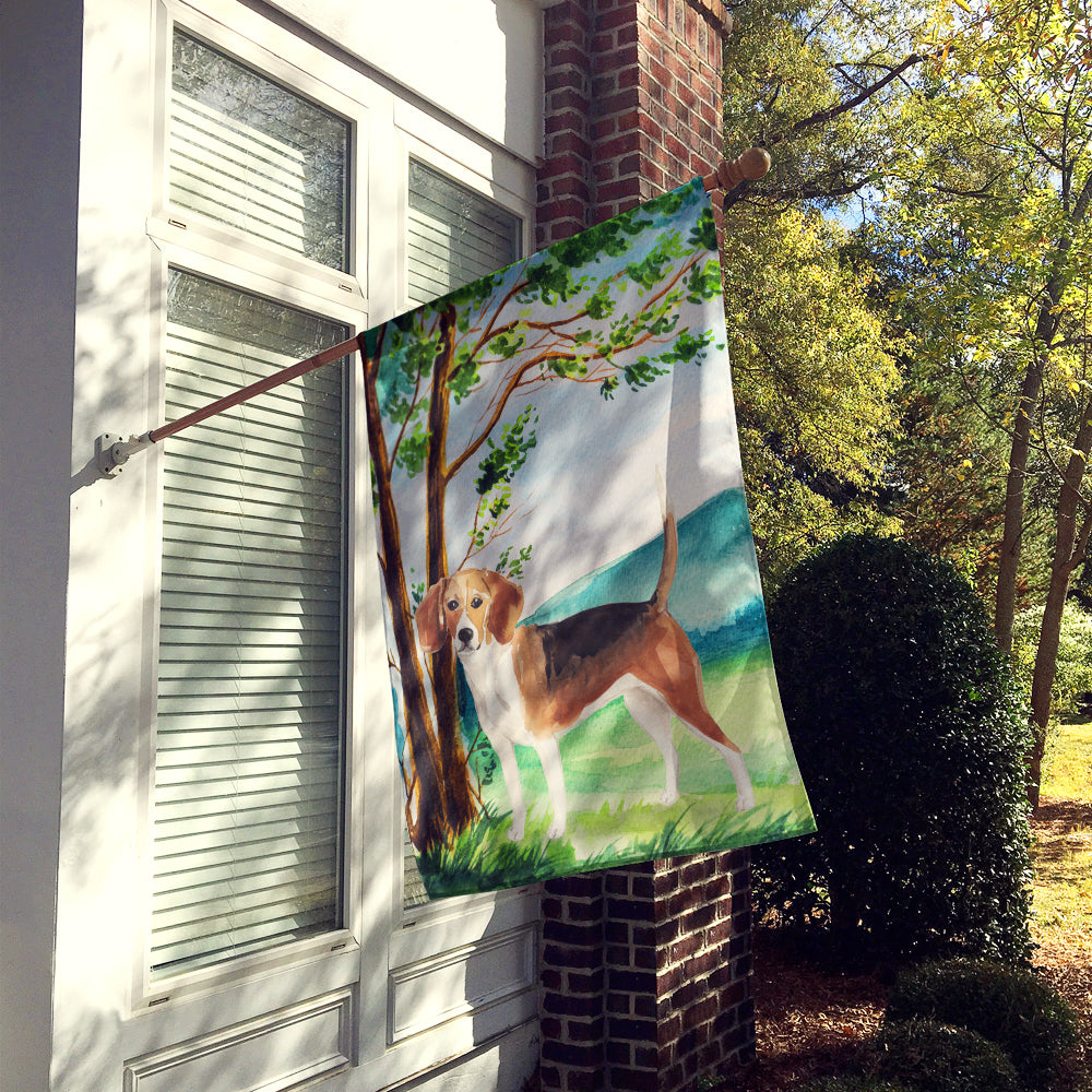Under the Tree Beagle Flag Canvas House Size CK2029CHF