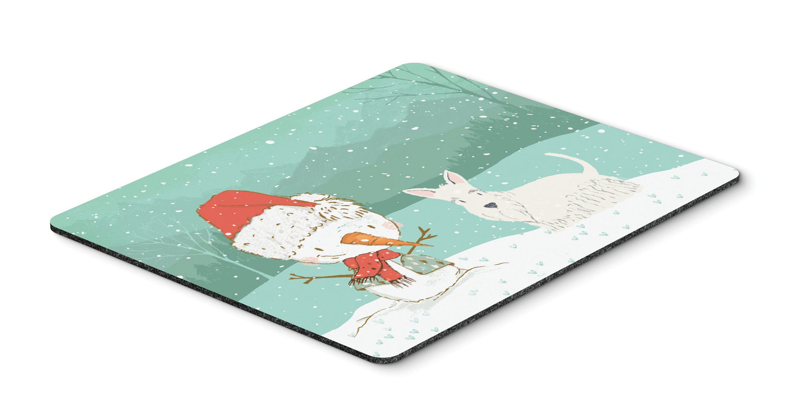 Wheaten Scottish Terrier Snowman Christmas Mouse Pad, Hot Pad or Trivet CK2069MP by Caroline's Treasures