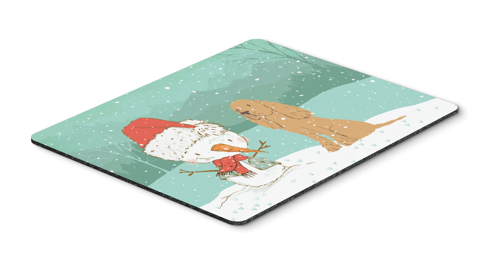 Tan Spaniel Snowman Christmas Mouse Pad, Hot Pad or Trivet CK2071MP by Caroline's Treasures