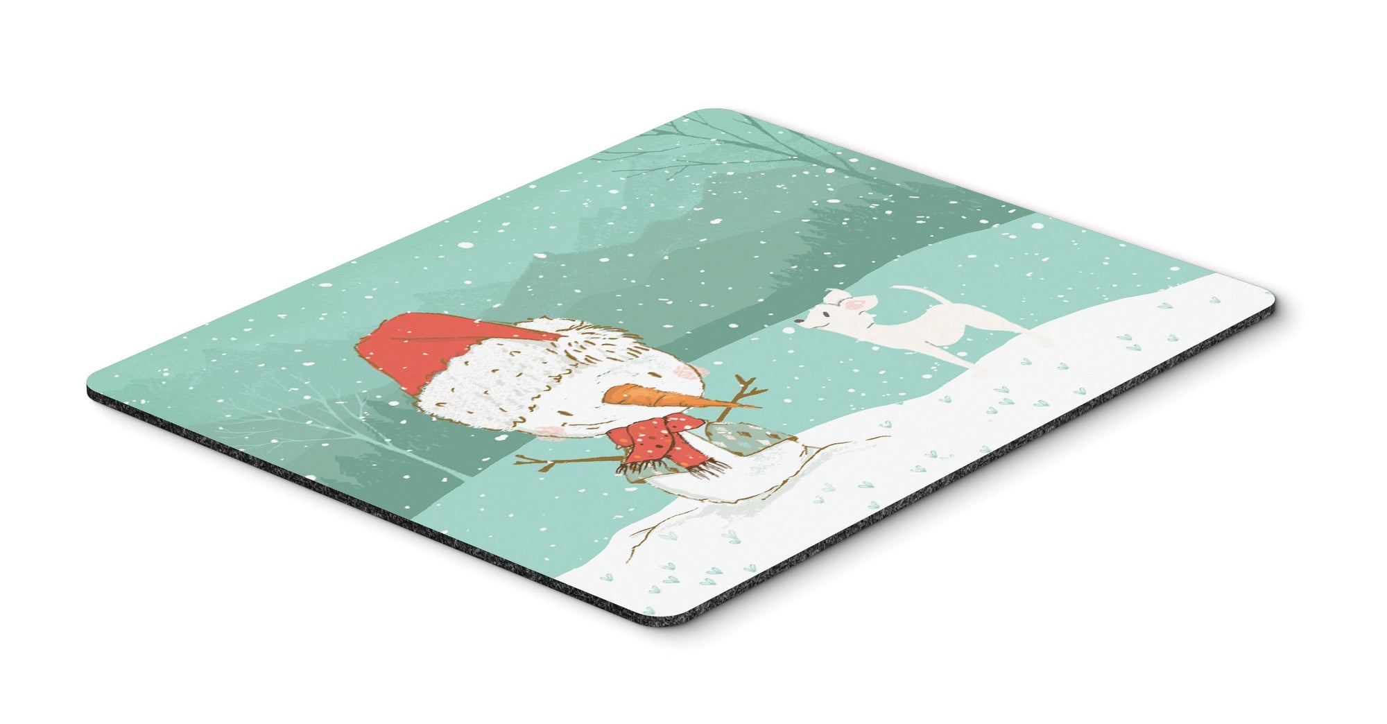 White Chihuahua Snowman Christmas Mouse Pad, Hot Pad or Trivet CK2082MP by Caroline's Treasures