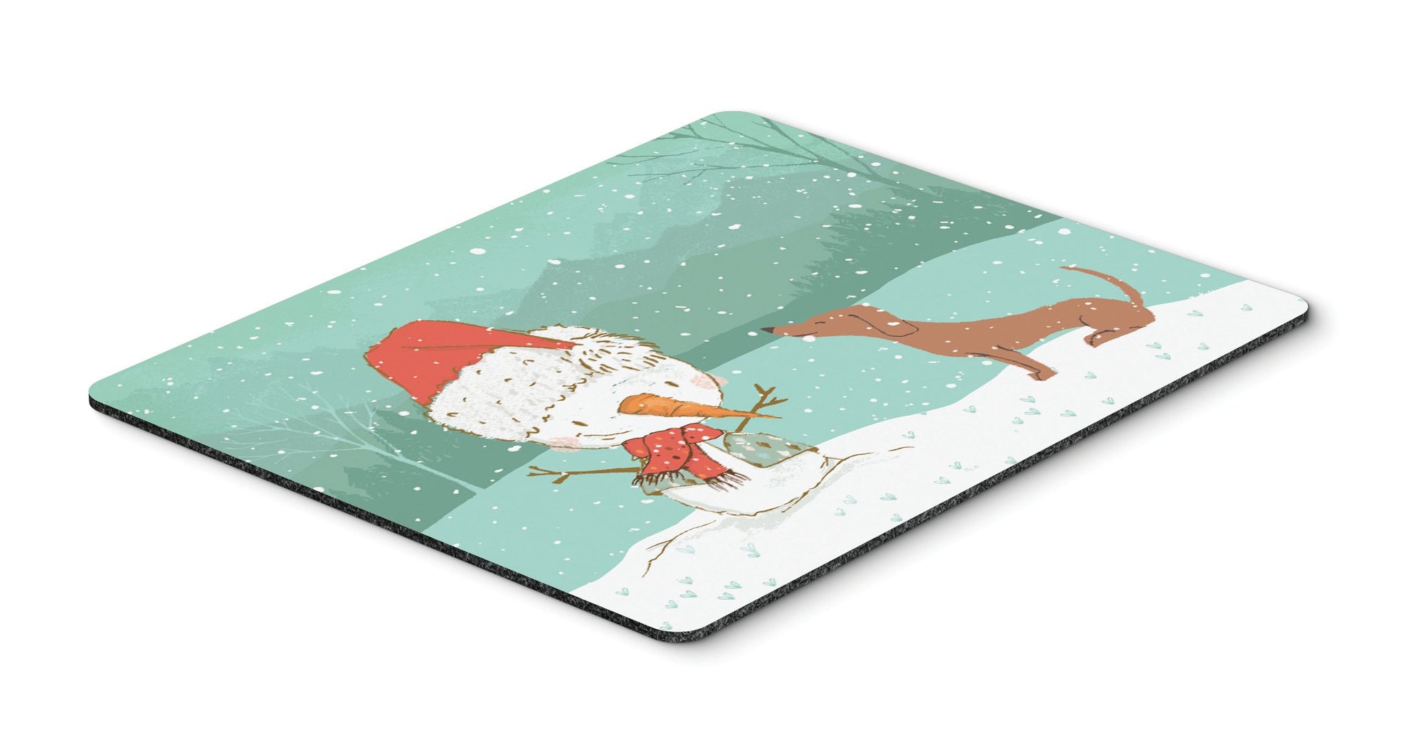 Red Dachshund Snowman Christmas Mouse Pad, Hot Pad or Trivet CK2084MP by Caroline's Treasures