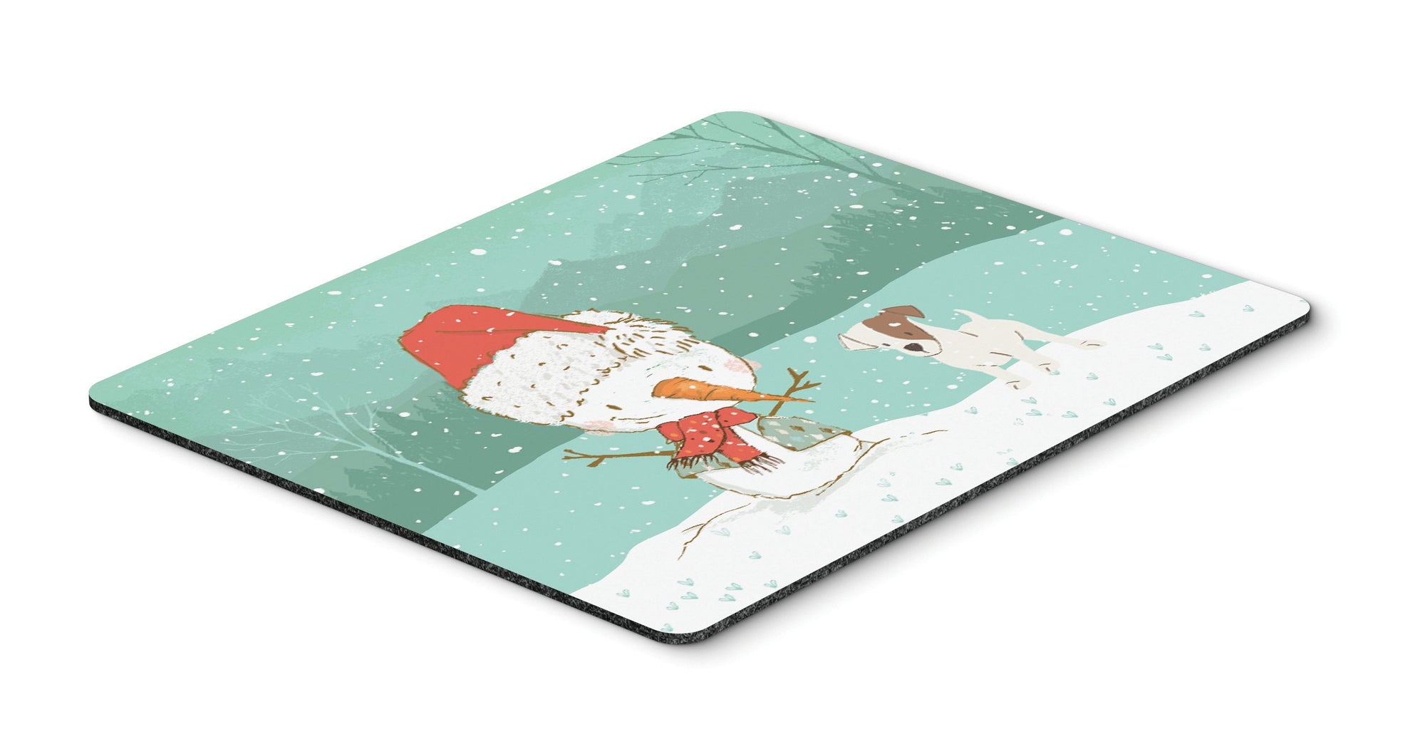 Jack Russell Terrier Snowman Christmas Mouse Pad, Hot Pad or Trivet CK2090MP by Caroline's Treasures