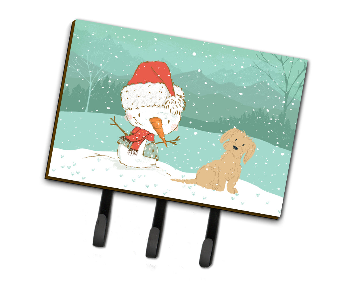 Brown Maltese Snowman Christmas Leash or Key Holder CK2093TH68