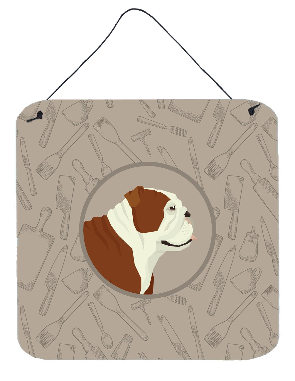 English Bulldog In the Kitchen Wall or Door Hanging Prints CK2183DS66 by Caroline's Treasures