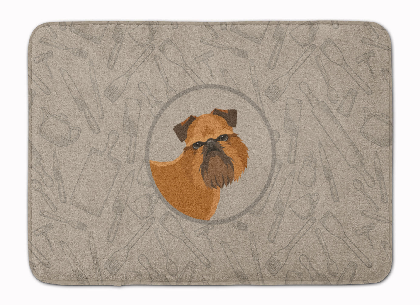 Brussels Griffon In the Kitchen Machine Washable Memory Foam Mat CK2191RUG - the-store.com