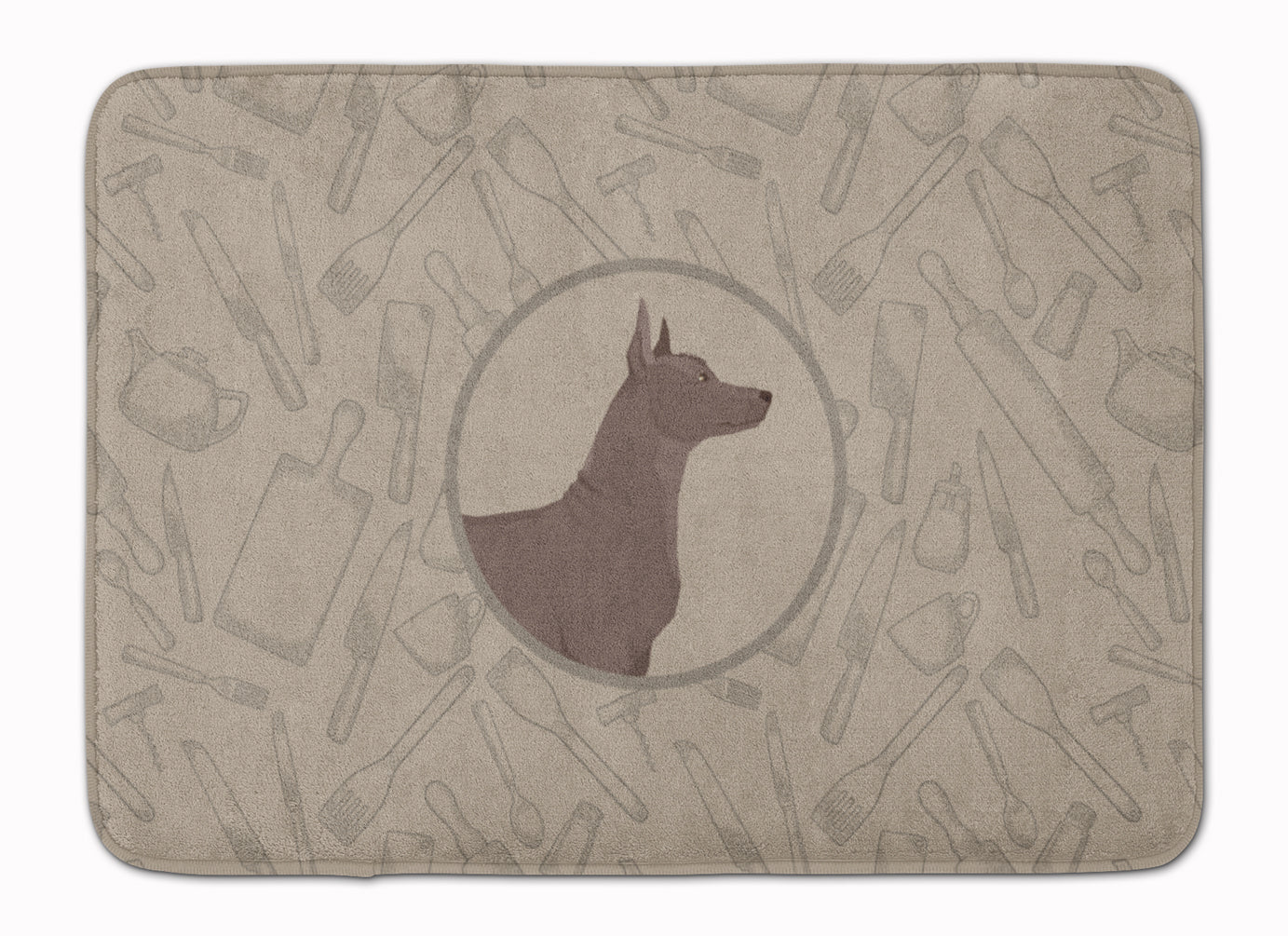 Mexican Hairless Dog Xolo In the Kitchen Machine Washable Memory Foam Mat CK2217RUG - the-store.com