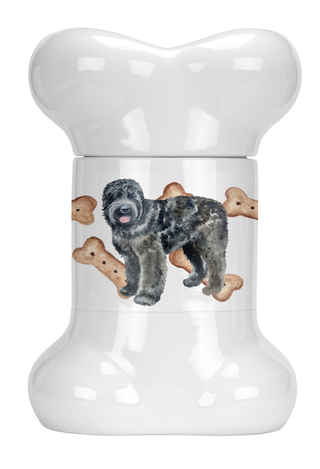 Black Russian Terrier Bone Shaped Treat Jar CK2257BSTJ by Caroline's Treasures