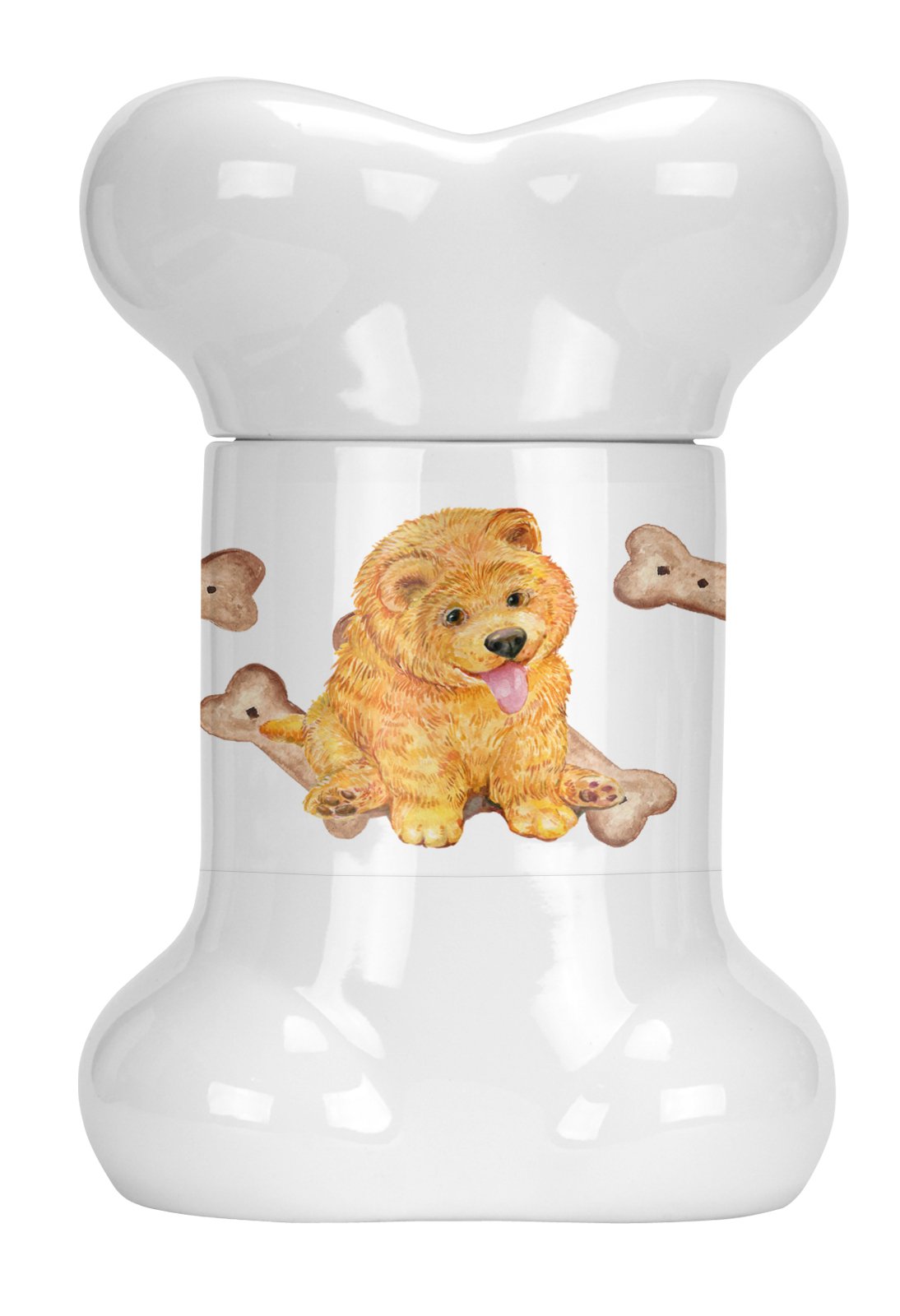 Chow Chow Puppy Bone Shaped Treat Jar CK2371BSTJ by Caroline&#39;s Treasures