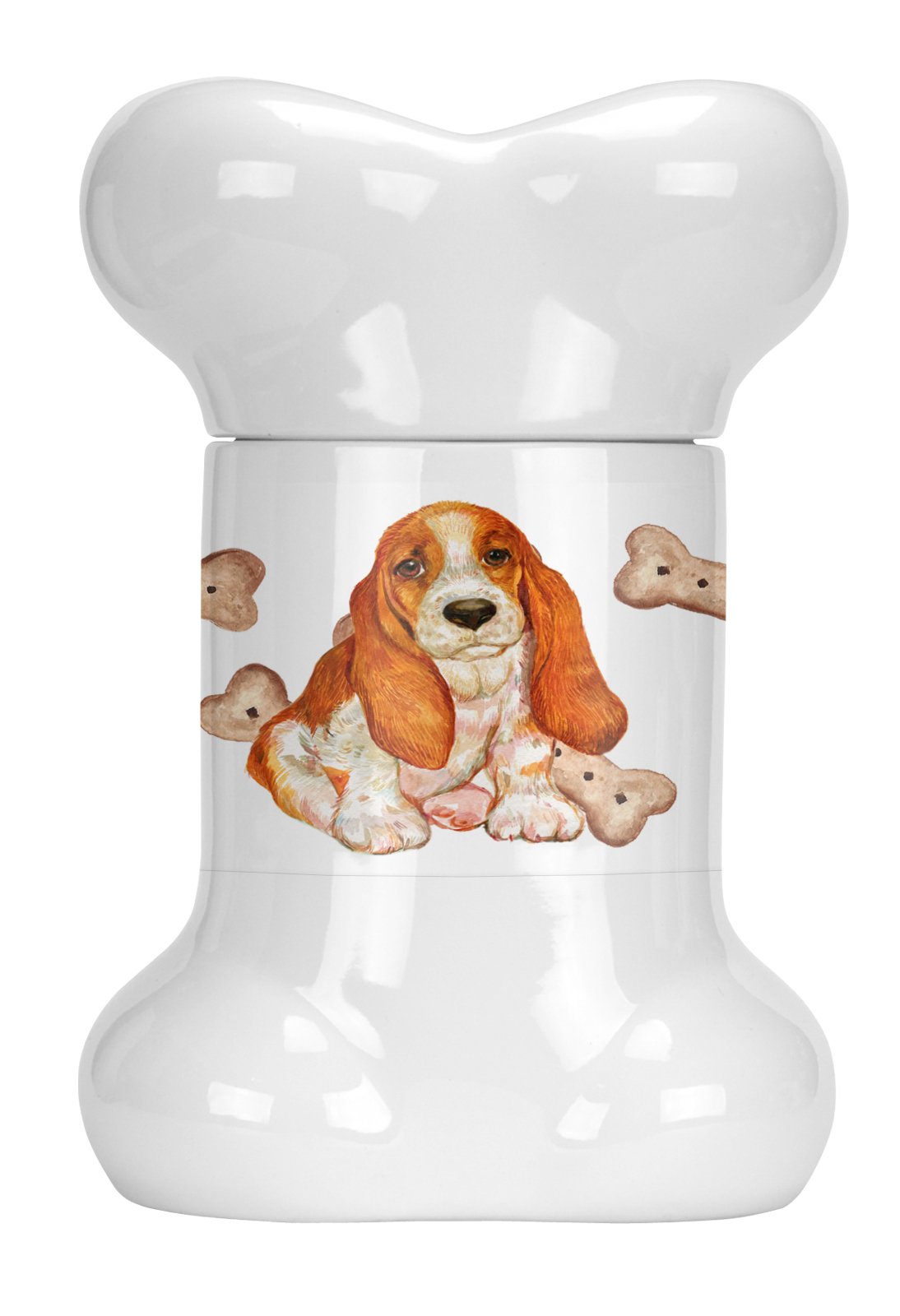 Basset Hound Puppy Bone Shaped Treat Jar CK2372BSTJ by Caroline's Treasures