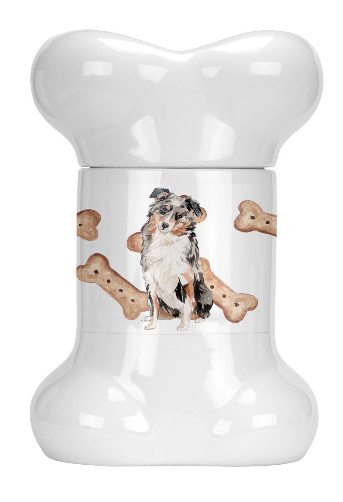 Australian Shepherd Bone Shaped Treat Jar CK2385BSTJ by Caroline&#39;s Treasures