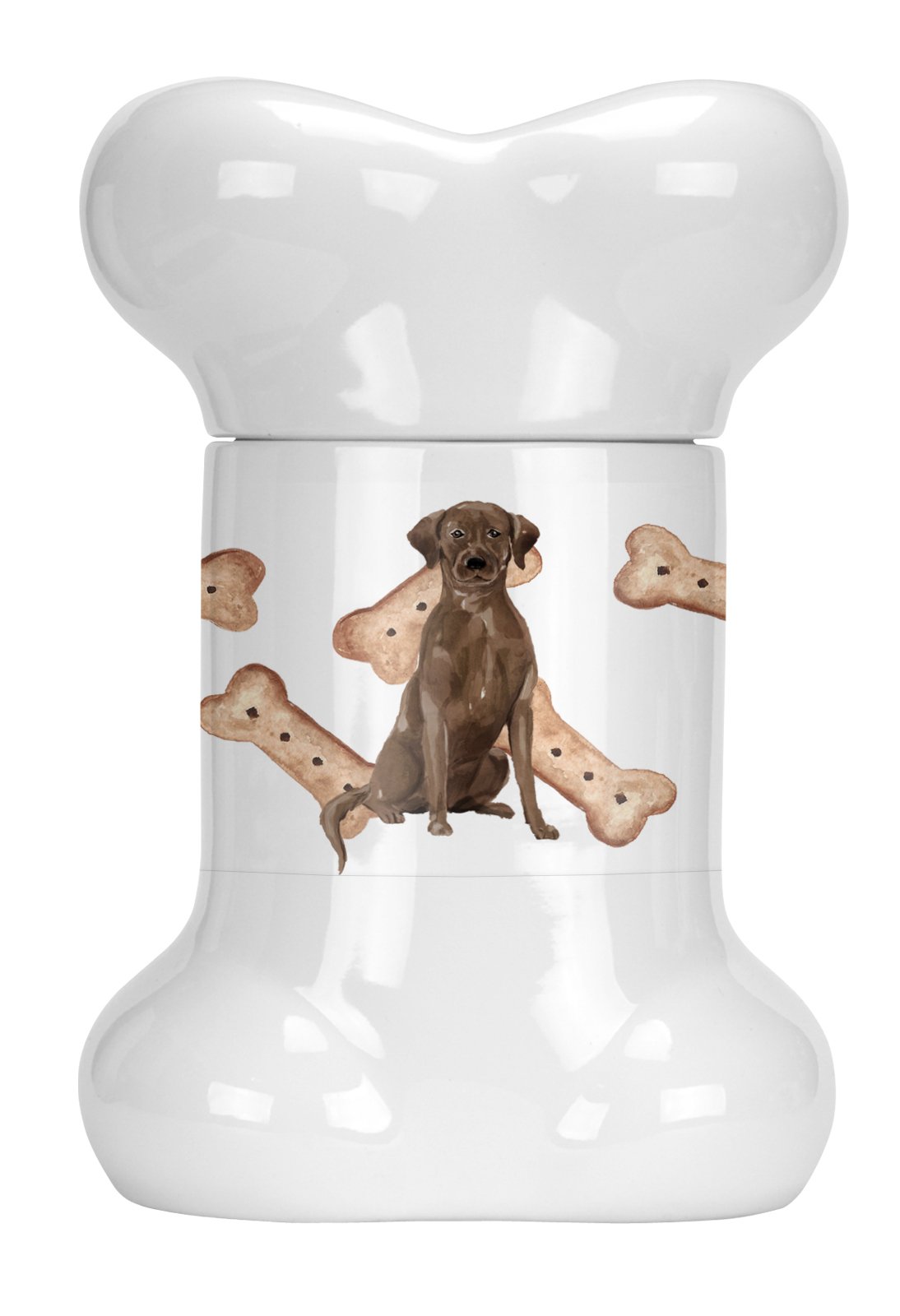 Chocolate Labrador Retriever Bone Shaped Treat Jar CK2388BSTJ by Caroline's Treasures