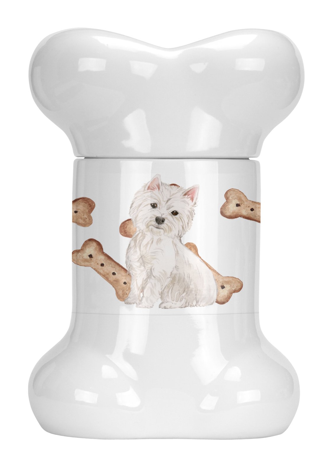 Westie Highland White Terrier Bone Shaped Treat Jar CK2392BSTJ by Caroline&#39;s Treasures