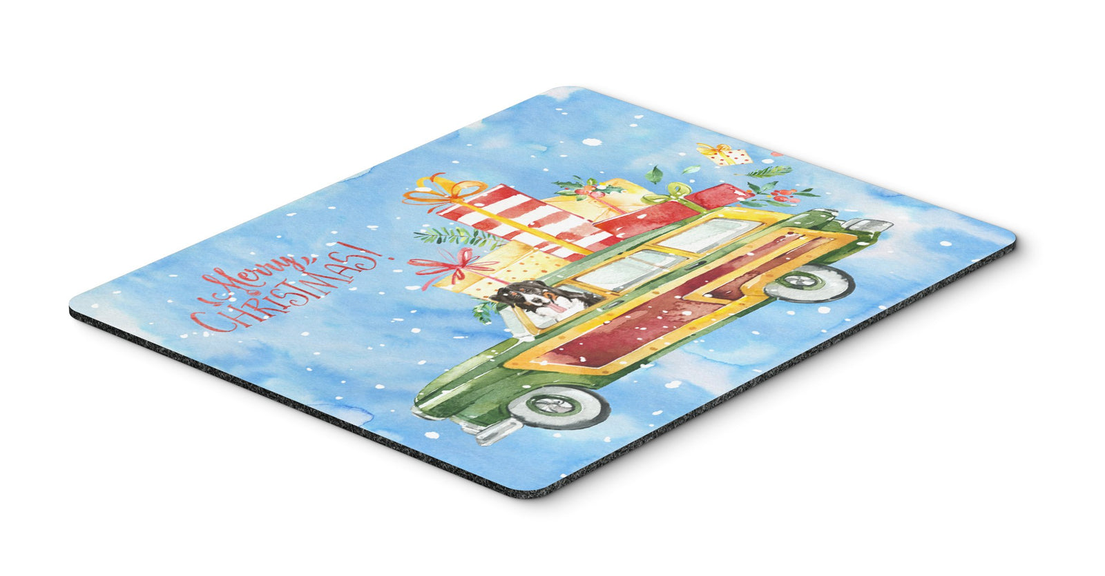 Merry Christmas Bernese Mountain Dog Mouse Pad, Hot Pad or Trivet CK2394MP by Caroline's Treasures