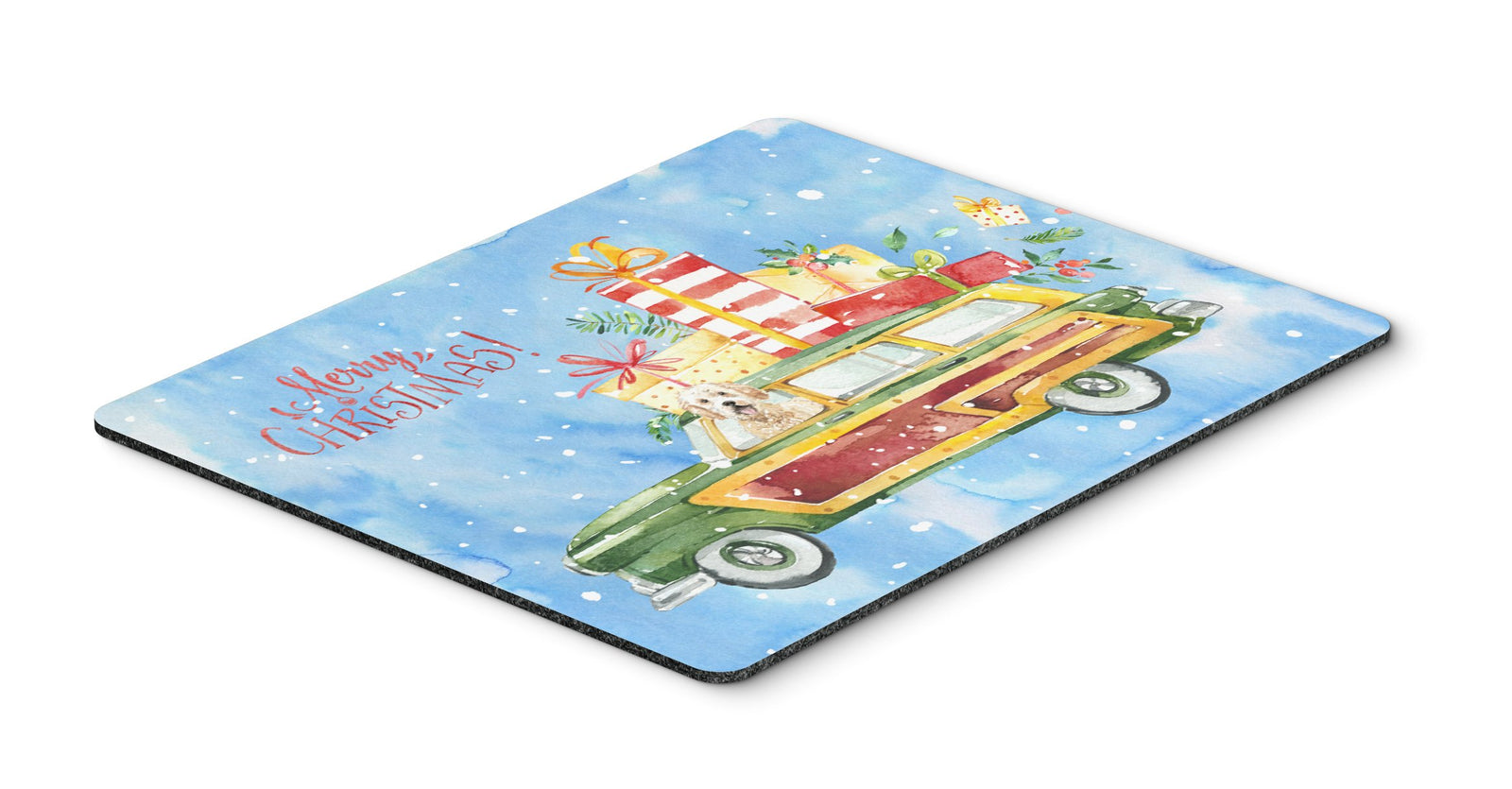 Merry Christmas Goldendoodle Mouse Pad, Hot Pad or Trivet CK2406MP by Caroline's Treasures