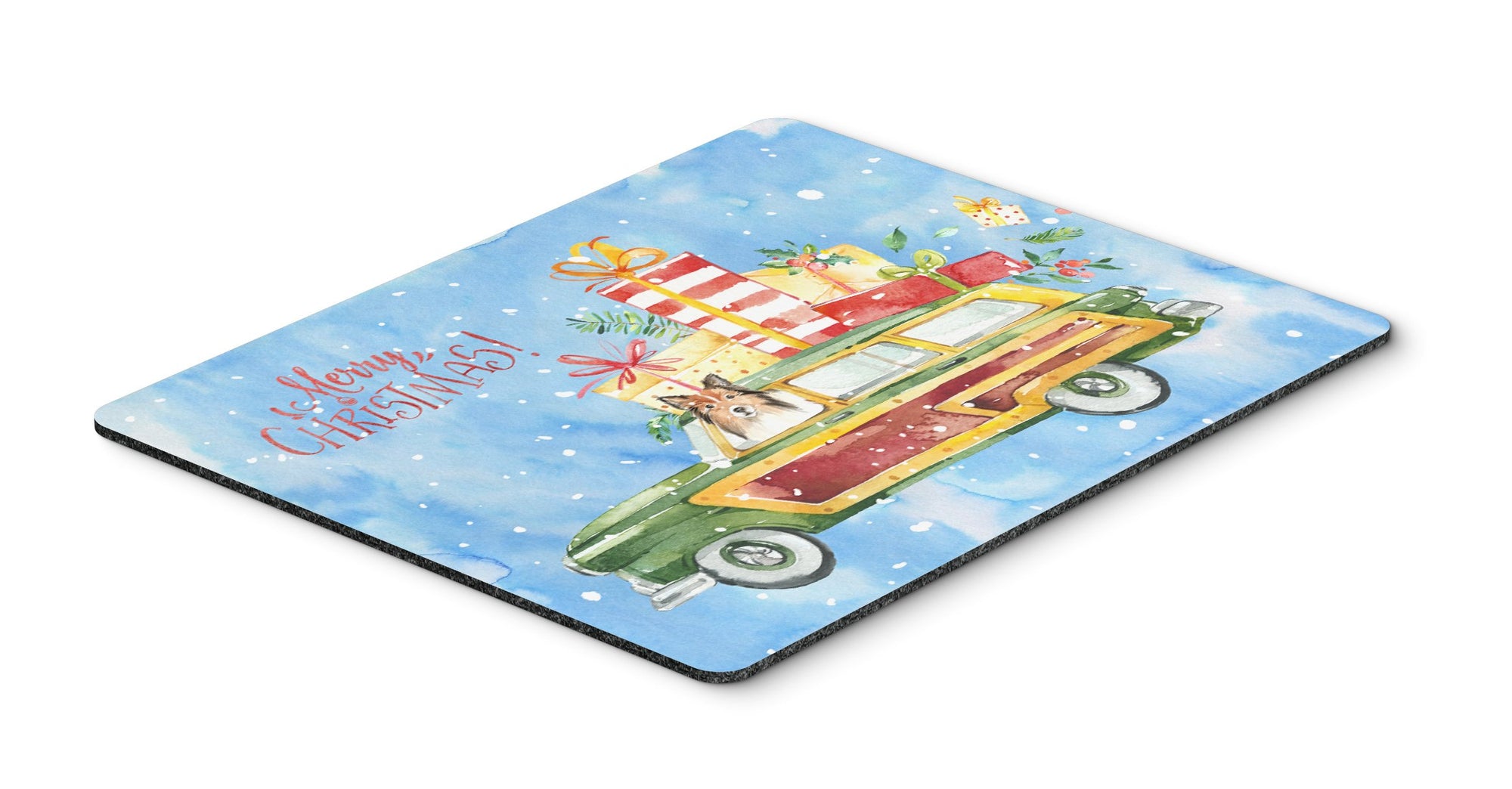 Merry Christmas Sheltie Mouse Pad, Hot Pad or Trivet CK2421MP by Caroline's Treasures