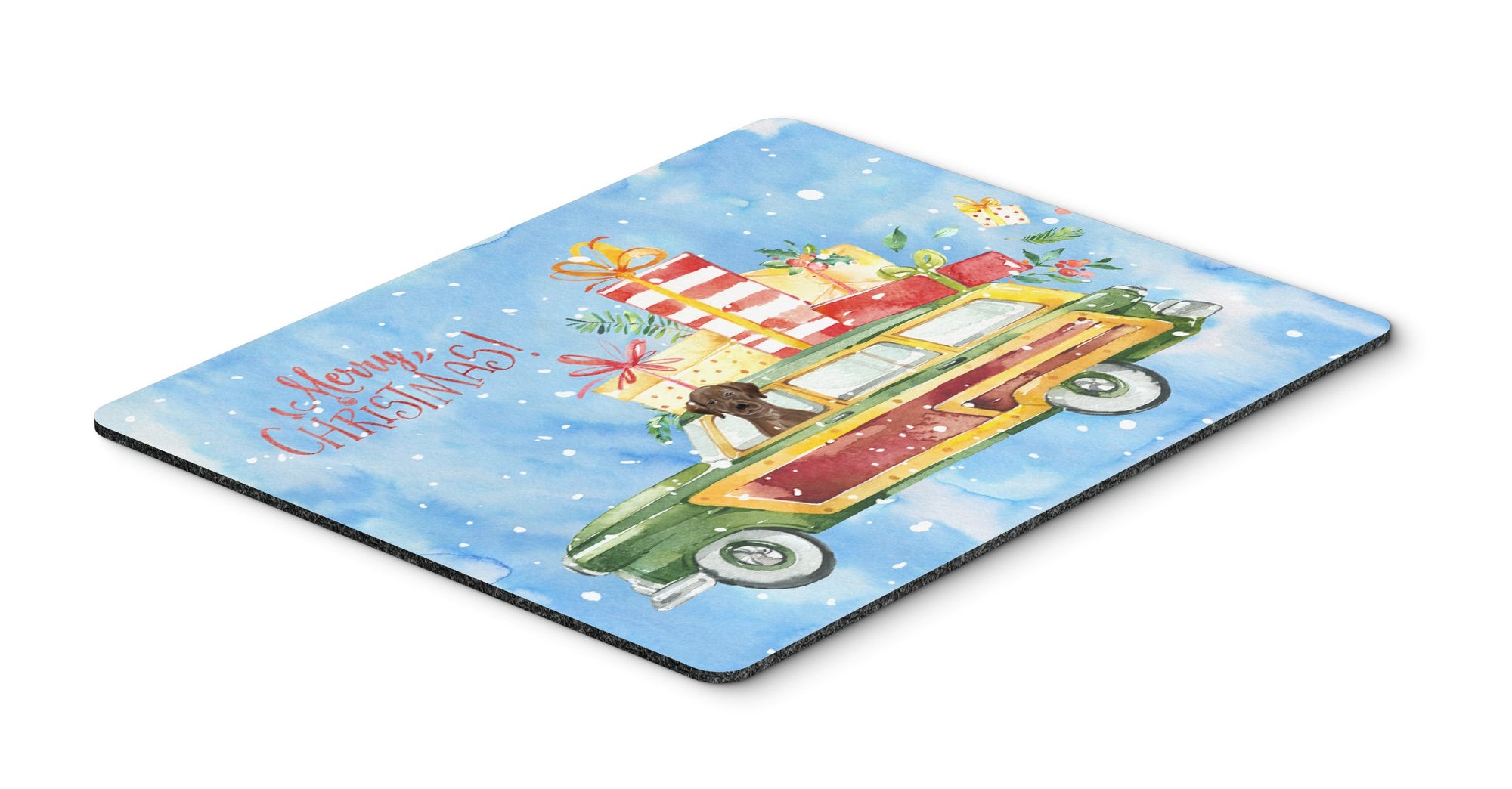 Merry Christmas Chocolate Labrador Retriever Mouse Pad, Hot Pad or Trivet CK2437MP by Caroline's Treasures