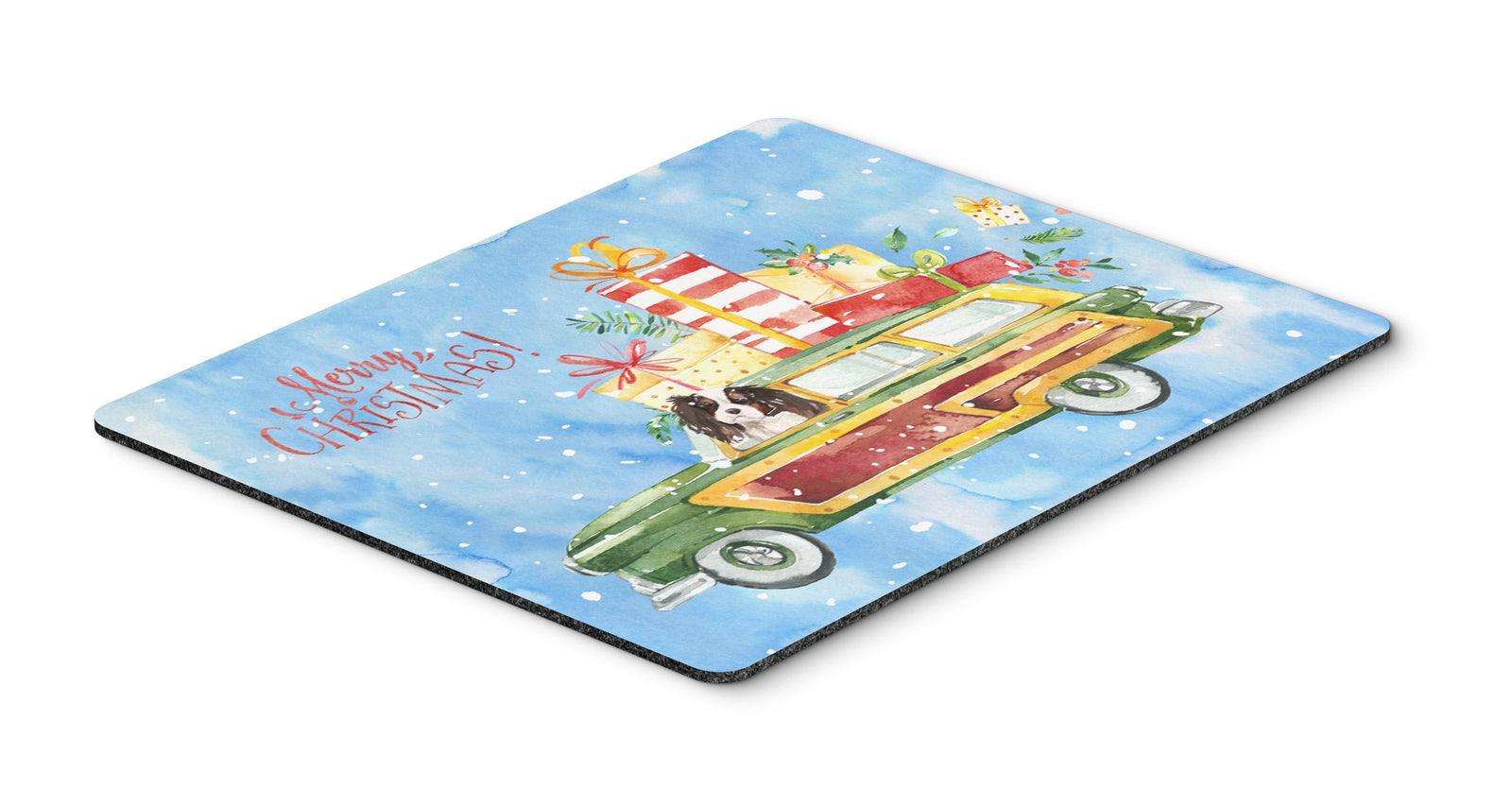 Merry Christmas Tricolor Cavalier Spaniel Mouse Pad, Hot Pad or Trivet CK2440MP by Caroline's Treasures