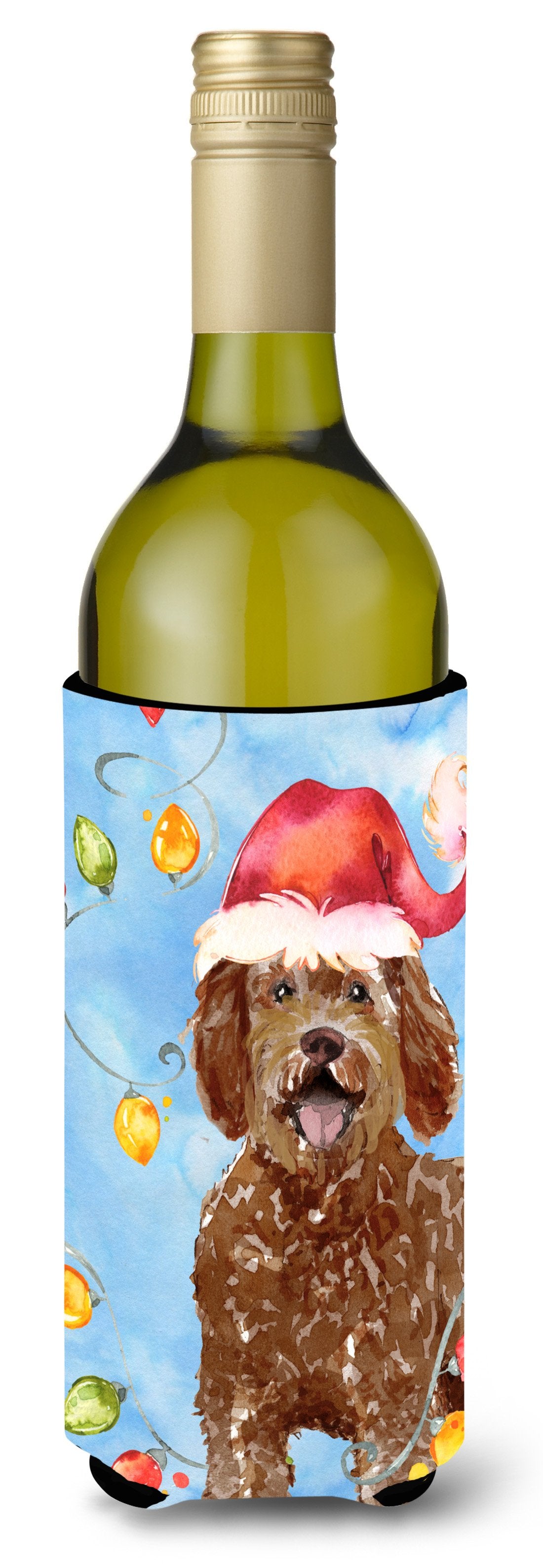 Christmas Lights Labradoodle Wine Bottle Beverage Insulator Hugger CK2482LITERK by Caroline's Treasures