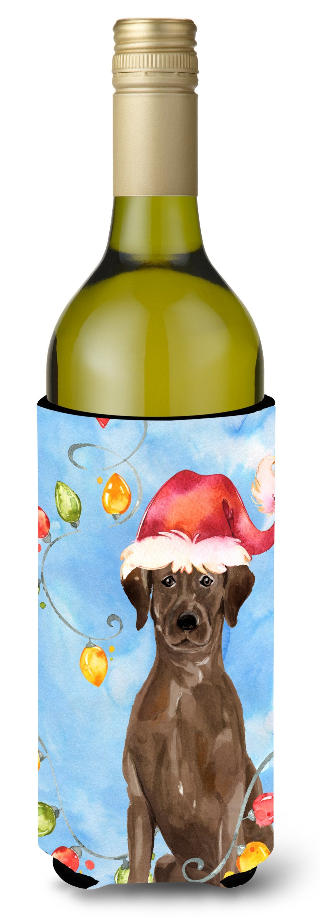 Christmas Lights Chocolate Labrador Retriever Wine Bottle Beverage Insulator Hugger CK2506LITERK by Caroline's Treasures