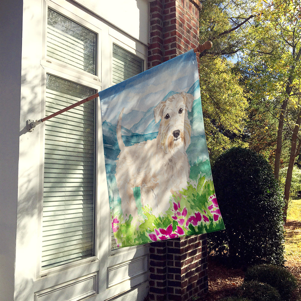 Mountian Flowers Wheaten Terrier Flag Canvas House Size CK2515CHF