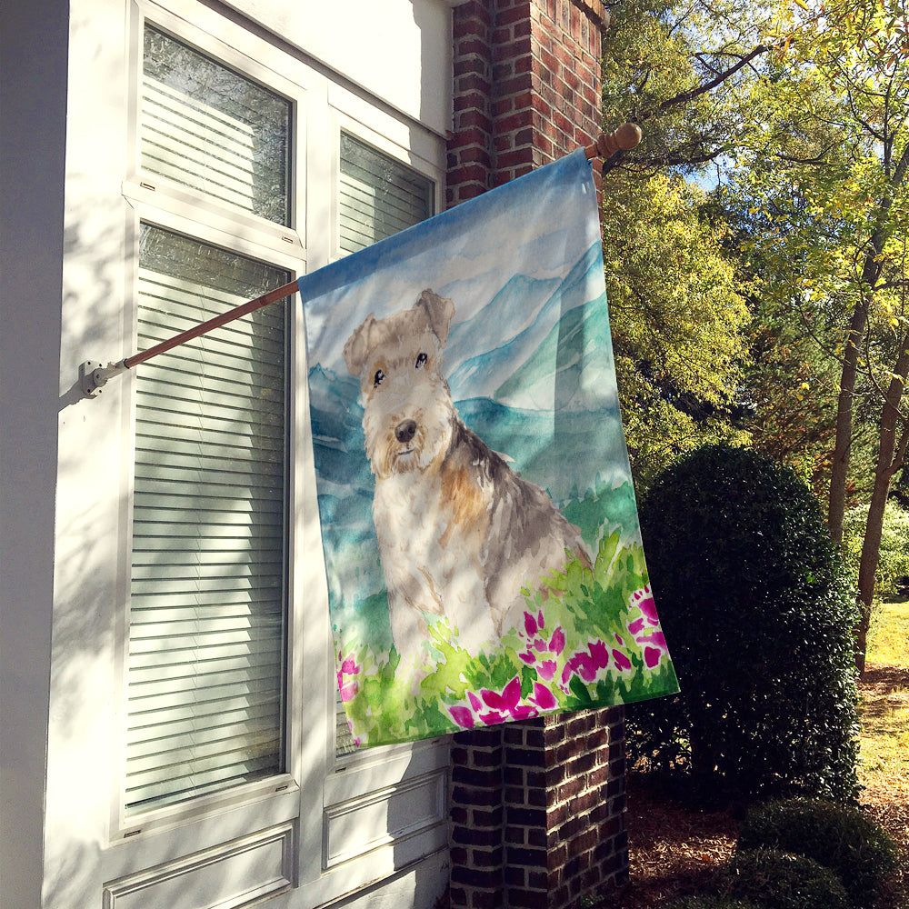 Mountain Flowers Lakeland Terrier Flag Canvas House Size CK2531CHF