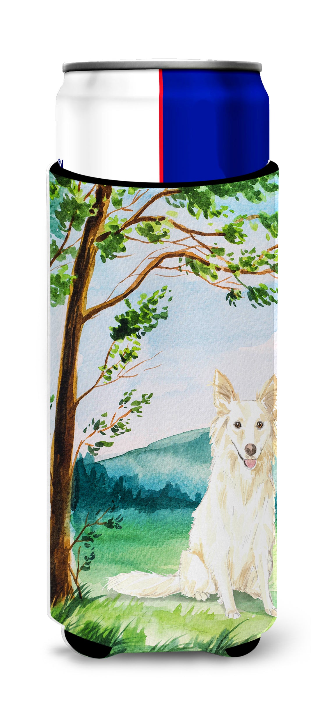 Under the Tree  White Collie  Ultra Hugger for slim cans CK2551MUK