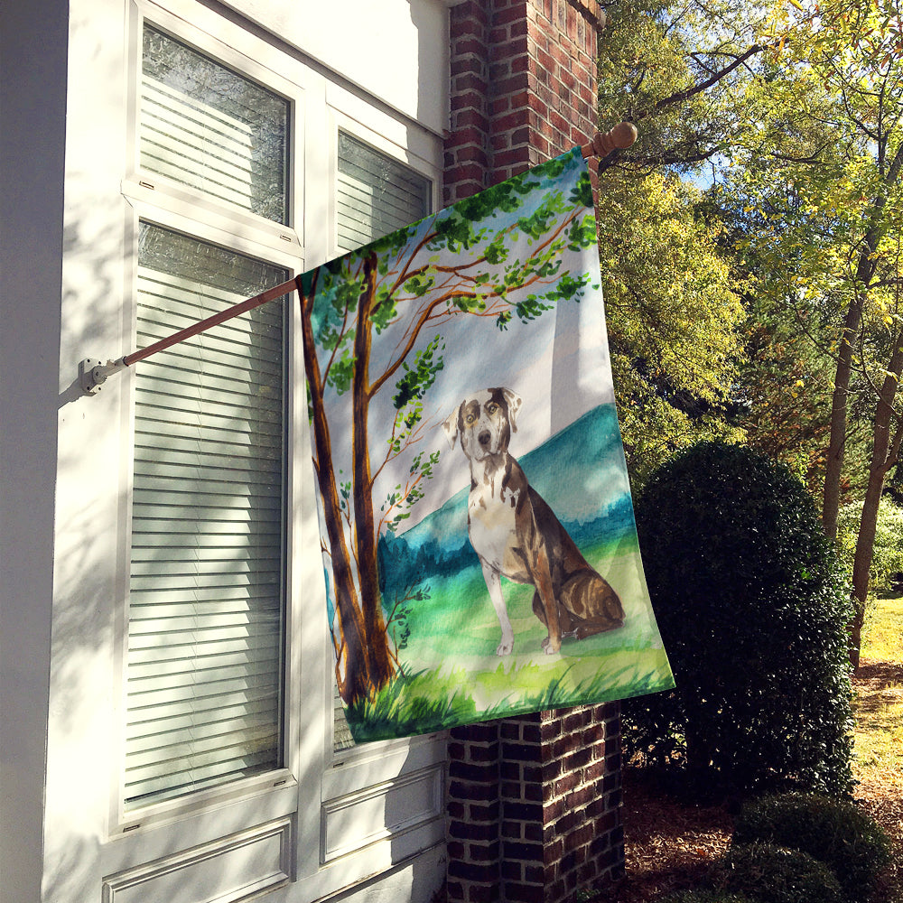 Under the Tree Catahoula Leopard Dog Flag Canvas House Size CK2576CHF