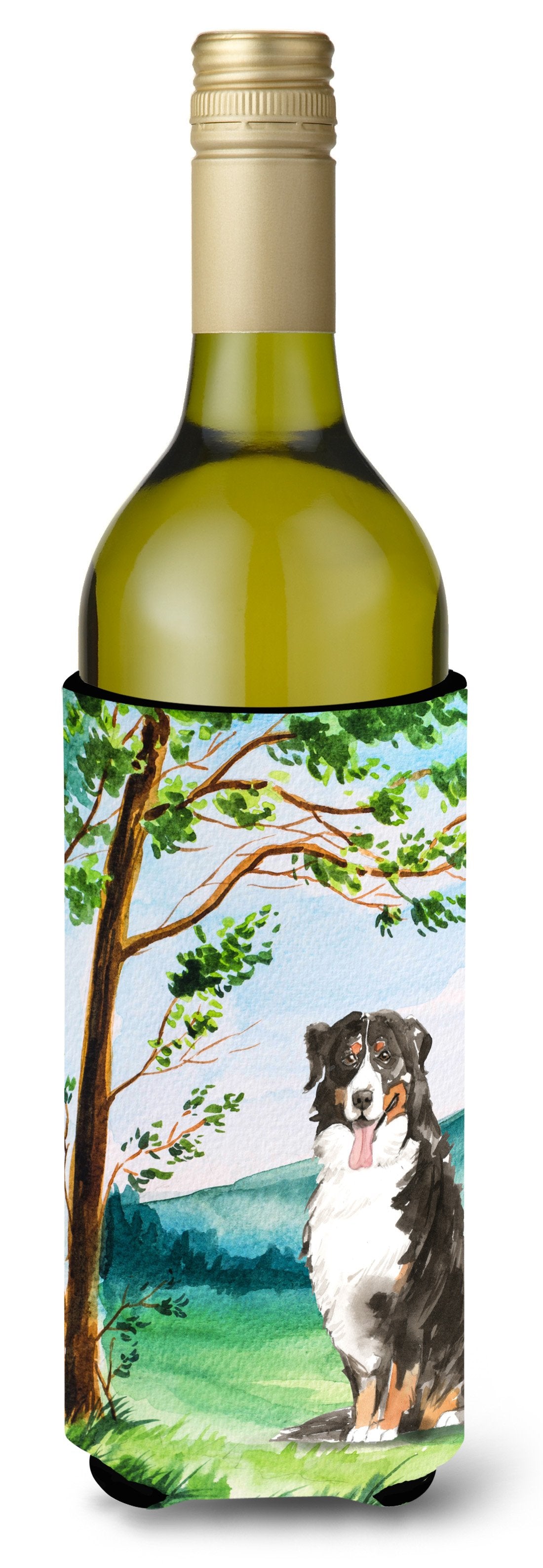 Under the Tree Bernese Mountain Dog Wine Bottle Beverage Insulator Hugger CK2583LITERK by Caroline's Treasures