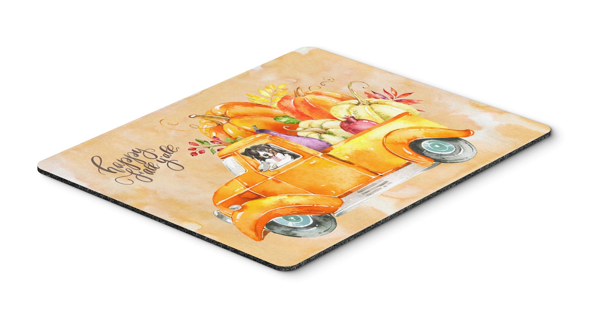 Fall Harvest Bernese Mountain Dog Mouse Pad, Hot Pad or Trivet CK2607MP by Caroline's Treasures