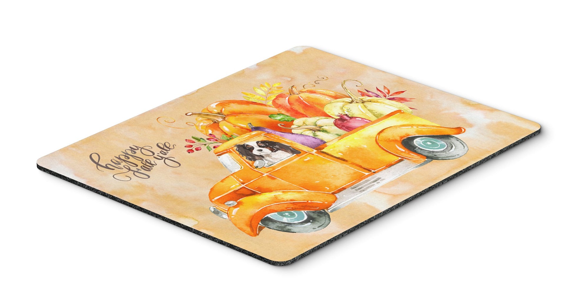Fall Harvest Tricolor Cavalier Spaniel Mouse Pad, Hot Pad or Trivet CK2652MP by Caroline's Treasures