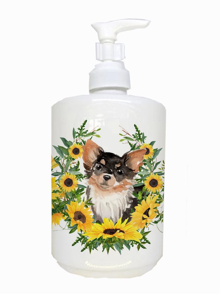 Long Haired Chihuahua Ceramic Soap Dispenser CK2934SOAP by Caroline's Treasures