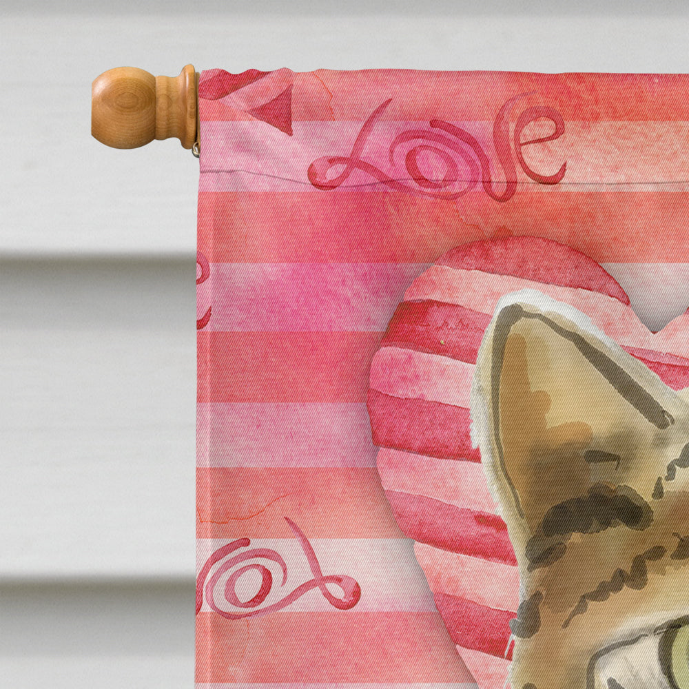 Bengal Cat Love Flag Canvas House Size CK3045CHF