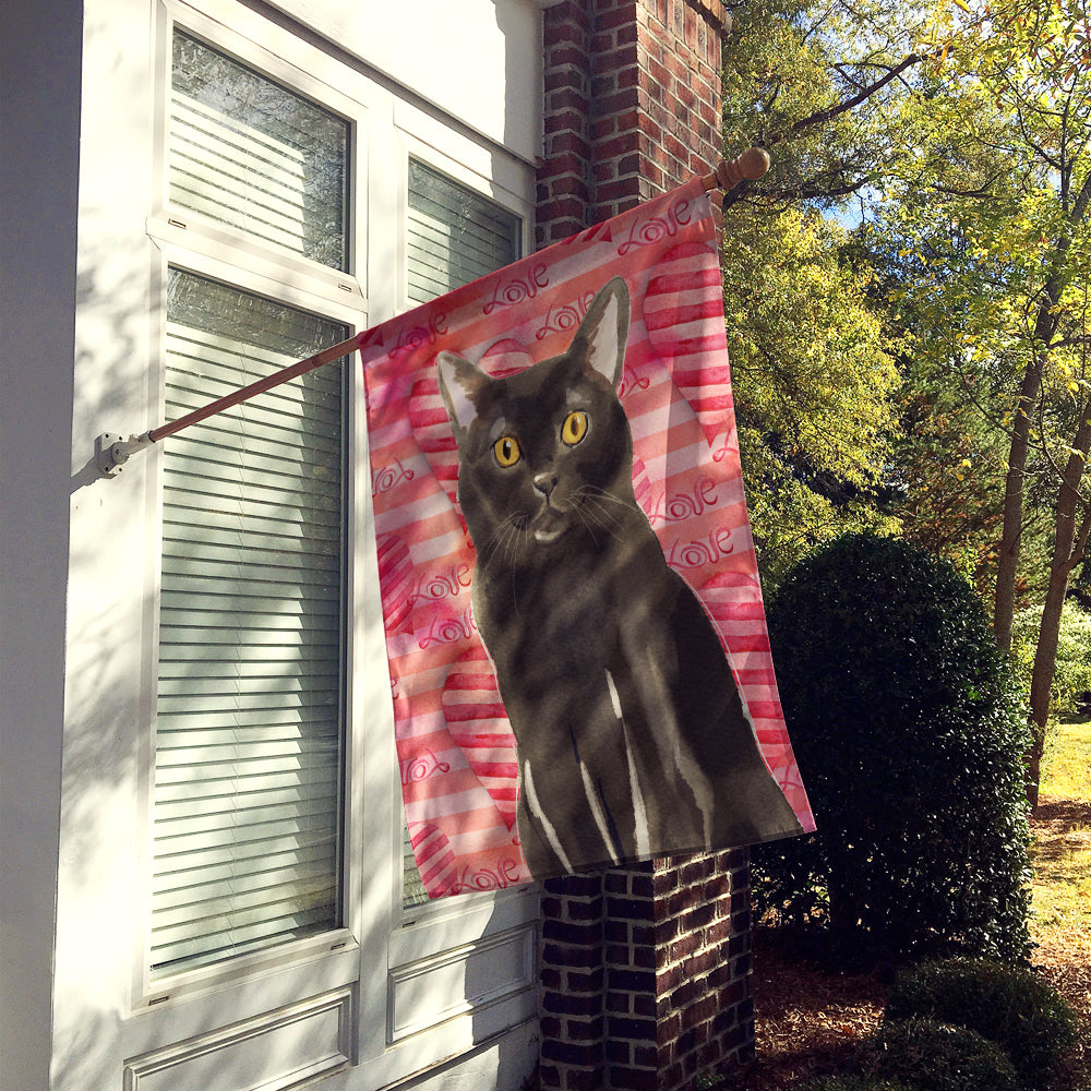 Bombay Cat Love Flag Canvas House Size CK3047CHF