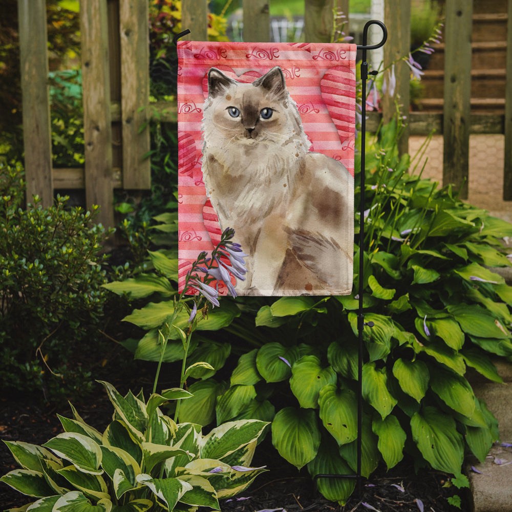 Ragdoll Cat Love Flag Garden Size CK3052GF