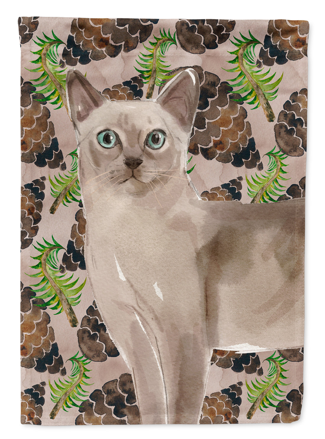 Tonkinese Pine Cones Flag Canvas House Size CK3101CHF