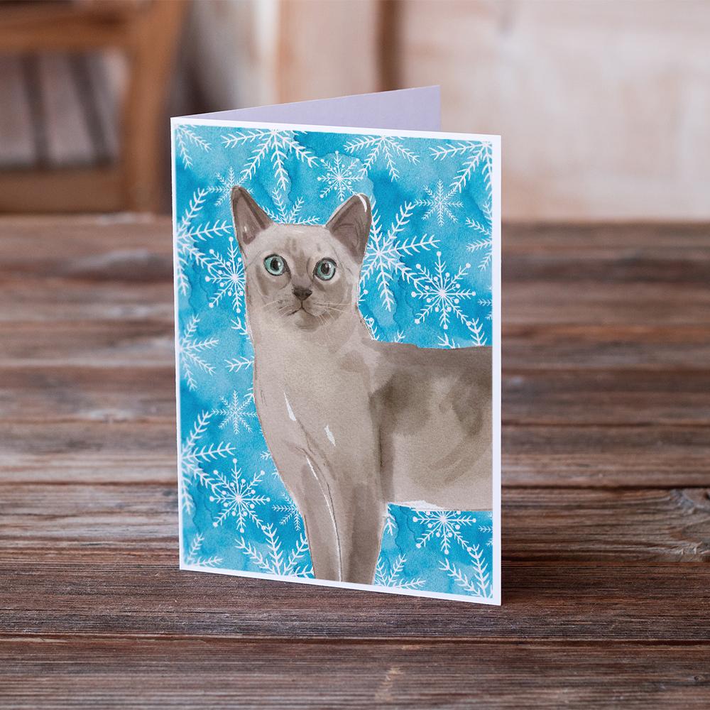 Buy this Tonkinese Winter Snowflake Greeting Cards and Envelopes Pack of 8