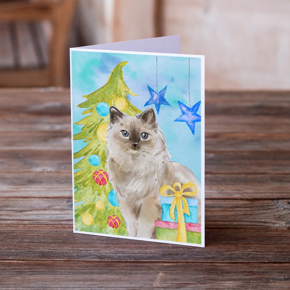 Buy this Ragdoll Christmas Presents Greeting Cards and Envelopes Pack of 8