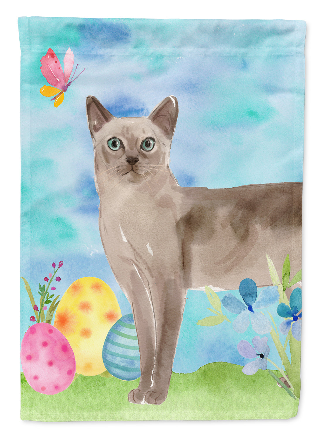 Tonkinese Easter Eggs Flag Canvas House Size CK3146CHF