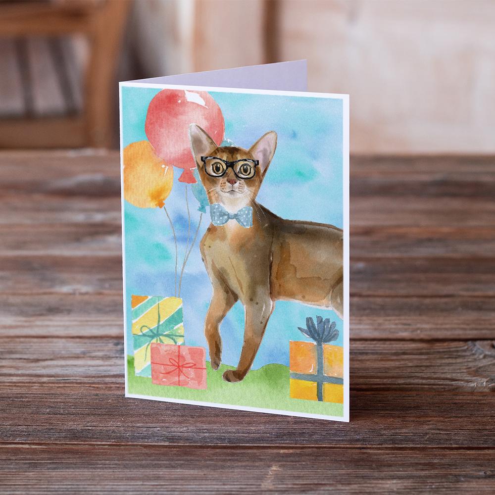 Abyssinian Happy Birthday Greeting Cards and Envelopes Pack of 8 - the-store.com