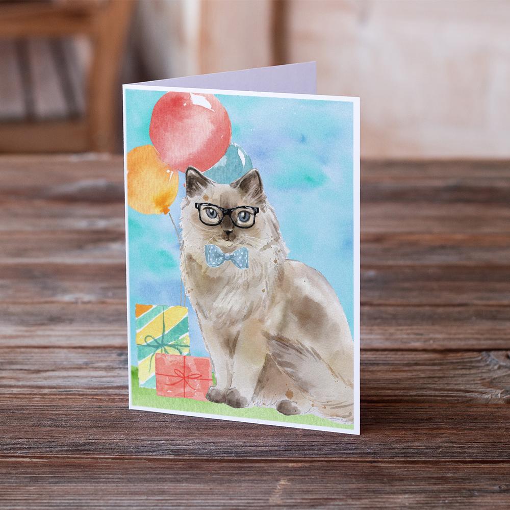 Buy this Ragdoll Happy Birthday Greeting Cards and Envelopes Pack of 8