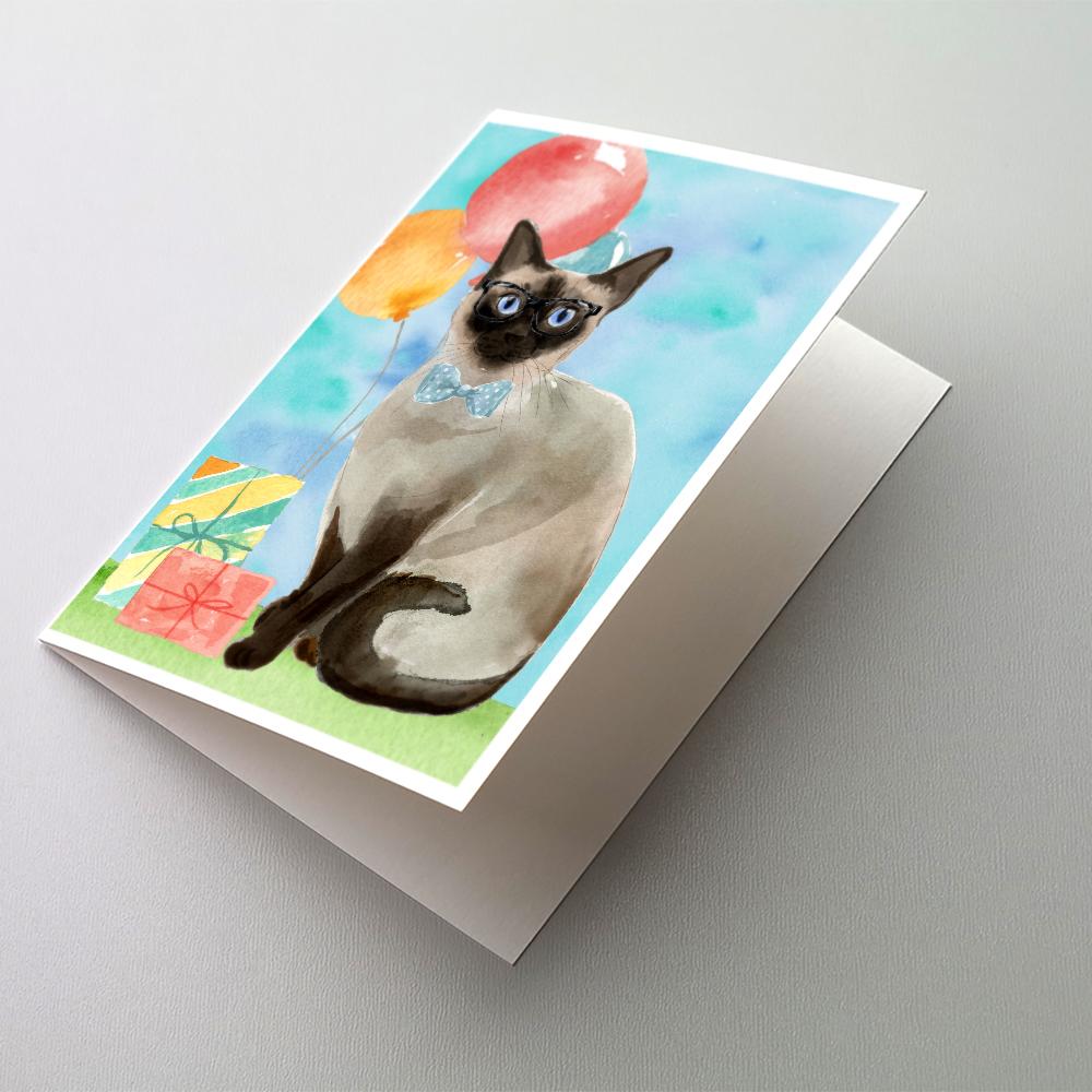 Buy this Siamese Happy Birthday Greeting Cards and Envelopes Pack of 8