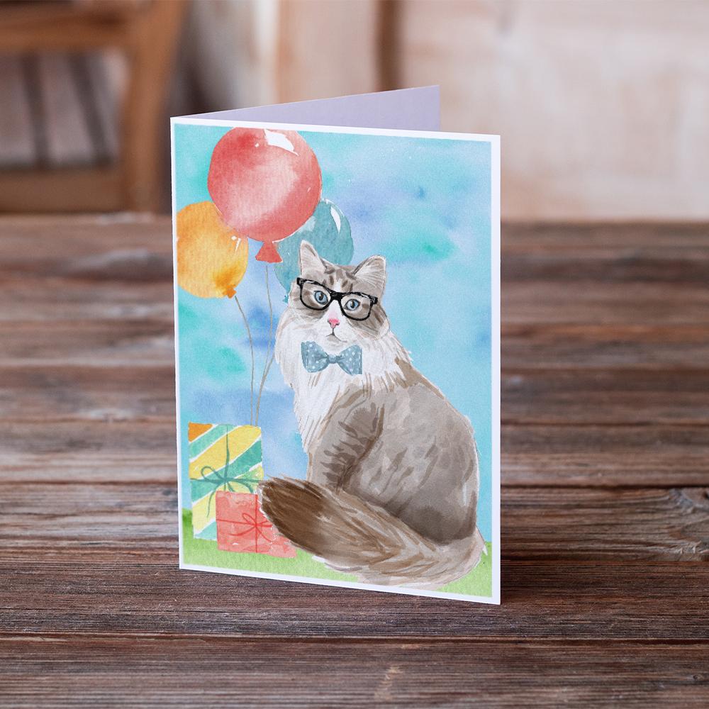 Buy this Siberian Happy Birthday Greeting Cards and Envelopes Pack of 8