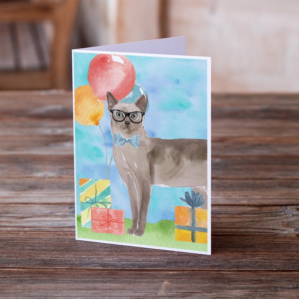 Buy this Tonkinese Happy Birthday Greeting Cards and Envelopes Pack of 8