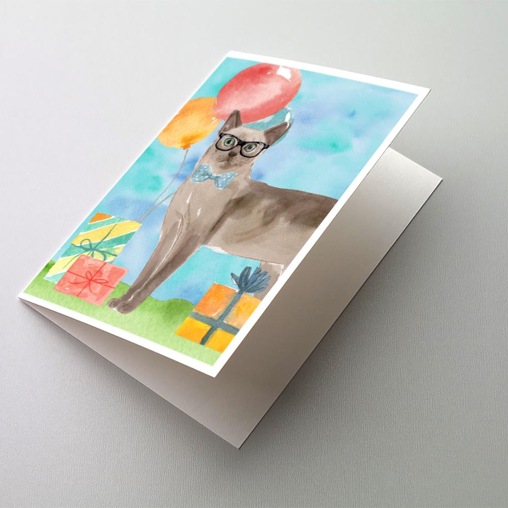 Buy this Tonkinese Happy Birthday Greeting Cards and Envelopes Pack of 8